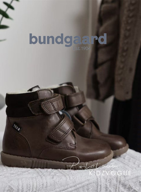 25AW新款现货丹麦bundgaard儿童羊毛靴加绒纯皮防水保暖魔术贴