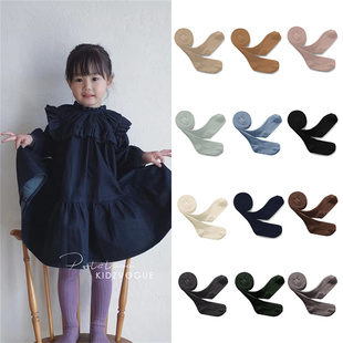 85Z 袜纯色女打底袜纯棉弹力 24秋冬补货到法国Collegien儿童连裤