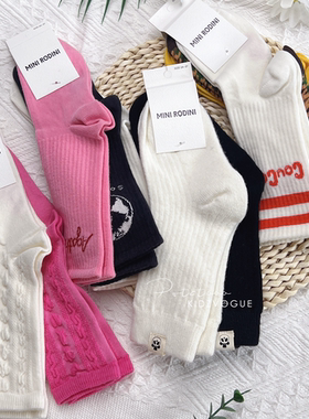 5Z 清仓特价  24AW瑞典M.Rodini儿童袜子中筒印花舒适透气有机棉