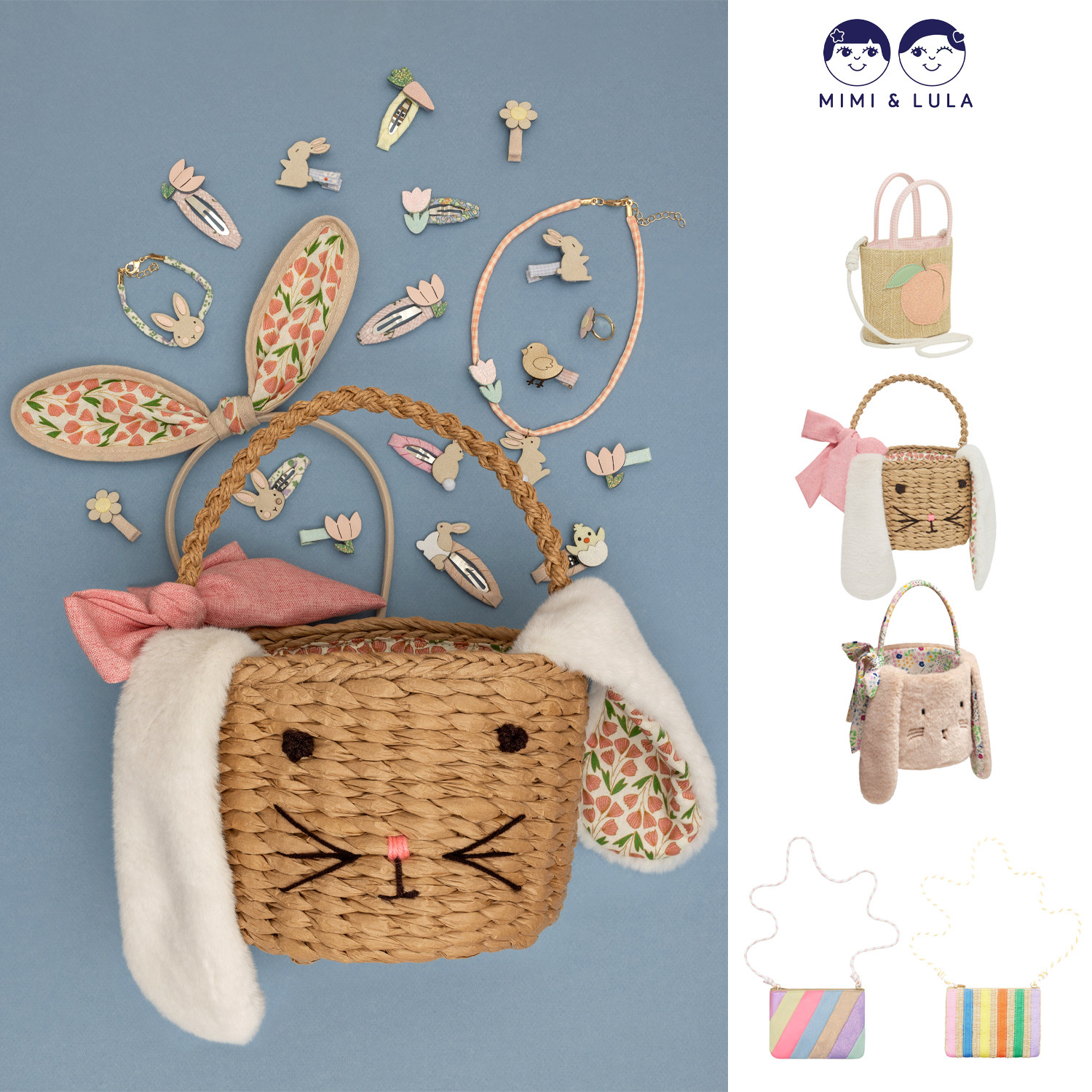 26SS新款现货英国MIMI&LULA儿童包包斜挎小包提篮子编织兔子可爱,童装/婴儿装/亲子装,包包,淘宝优惠券,粉丝福利购,淘宝优惠卷