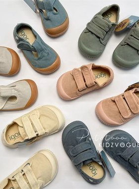 25新款现货西班牙Igor儿童帆布鞋双贴薄底超软包头轻便男女夏季