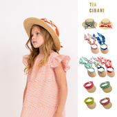 TC儿童遮阳草帽编织绑带度假甜美松紧鸭舌帽 Cibani 26SS新款 Tia