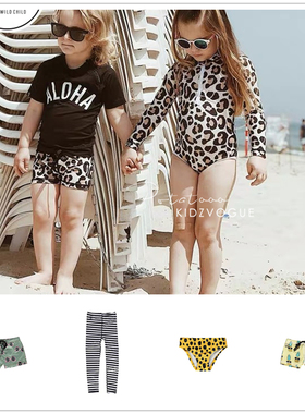荷兰beach & bandits男女儿童分体三角泳裤短裤长裤防紫外线平角