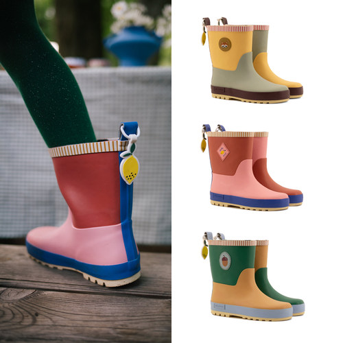 Stickylemon防滑小清新儿童雨靴