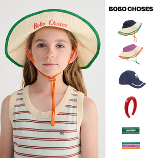 26SS新款西班牙BOBO CHOSES儿童帽子配饰发箍发带渔夫鸭舌帽防风