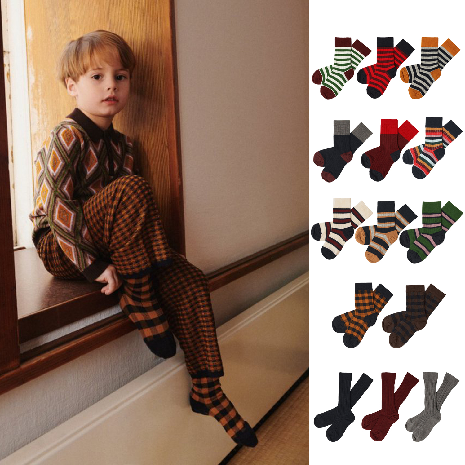 25秋冬丹麦FUB儿童羊毛袜