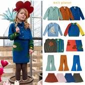 半身裙长裤 25AW新款 美利奴羊毛 KP儿童针织衫 毛衣开衫 Knit Planet