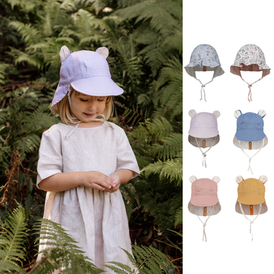 澳洲bedhead宝宝亚麻防晒帽