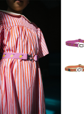 24AW新款荷兰sticky lemon儿童腰带松紧弹力学生休闲裤带搭扣男女