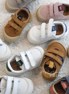 西班牙Igor 25FW新款儿童运动鞋麂皮小短靴魔术贴包头软底透气