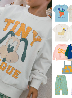 5Z 25SS现货西班牙TINY COTTONS儿童T恤长袖卫衣背心长裤纯棉