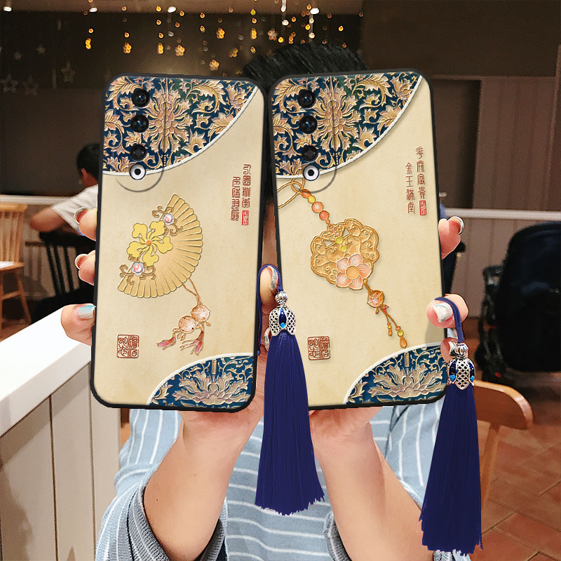 适用荣耀300立体200浮雕100如意pro平安锁x60i手机壳