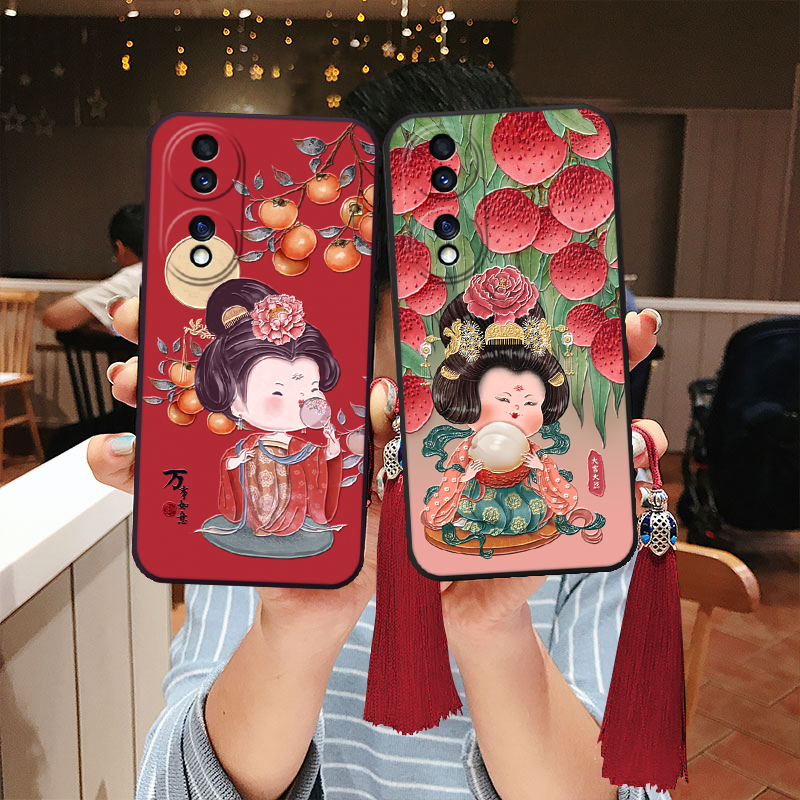 适用荣耀立体浮雕国风手机壳