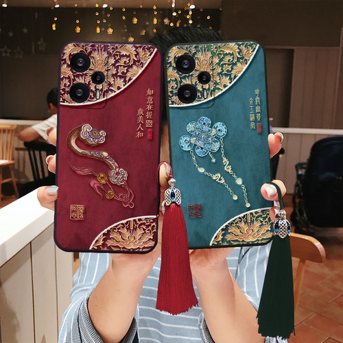 适用红米立体浮雕如意国风手机壳