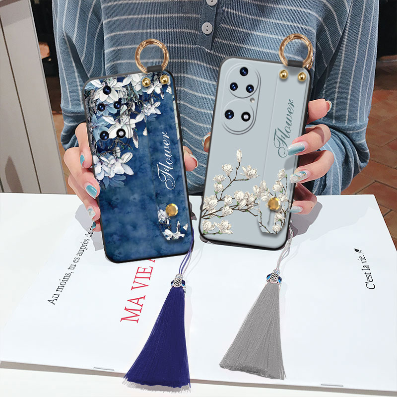 适用华为立体浮雕玉兰国风手机壳