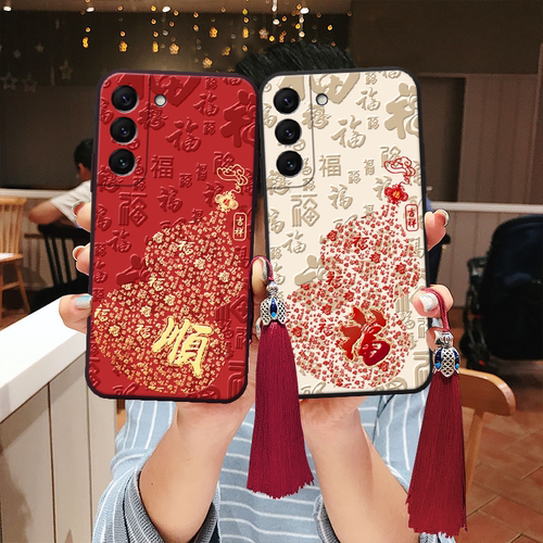 适用三星s25浮雕s24立体s23福字ultra葫芦s22手机壳a54软壳+气质note20妈妈a36国风a53吉祥a56防摔21fe高级感