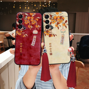 适用三星立体s25浮雕s24大气s23柿柿ultra如意s22手机壳a54转运 妈妈note20老年a35寓意a53花鸟a55软壳21fe女