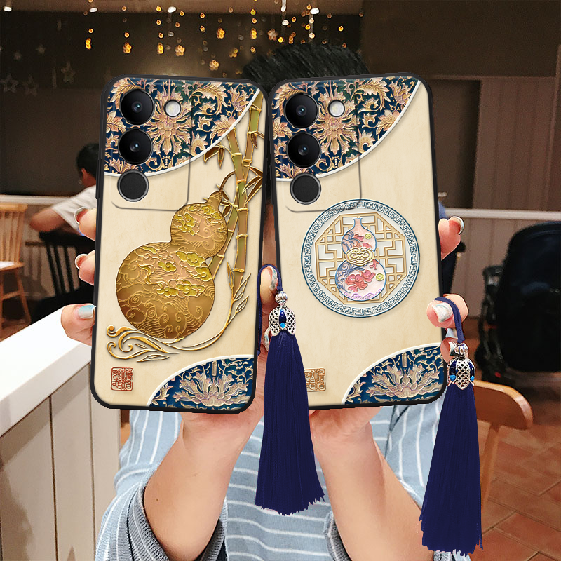 适用vivo立体浮雕葫芦寓意手机壳