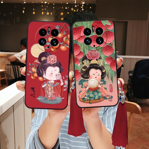 适用华为立体浮雕贵妃唐风手机壳
