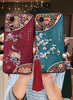 适用vivo立体浮雕s50花鸟s40手机壳pro高级s29保护y35喜鹊y78磨砂y200中国风500妈妈y36女y50复古y300软mini