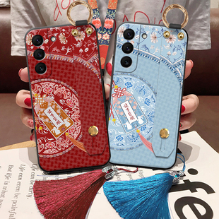 适用三星s25立体s24浮雕s23手机壳s22国风ultra兔子寓意a55腕带s21挂绳s20fe斜挎s10+支架note20软a56好看a36