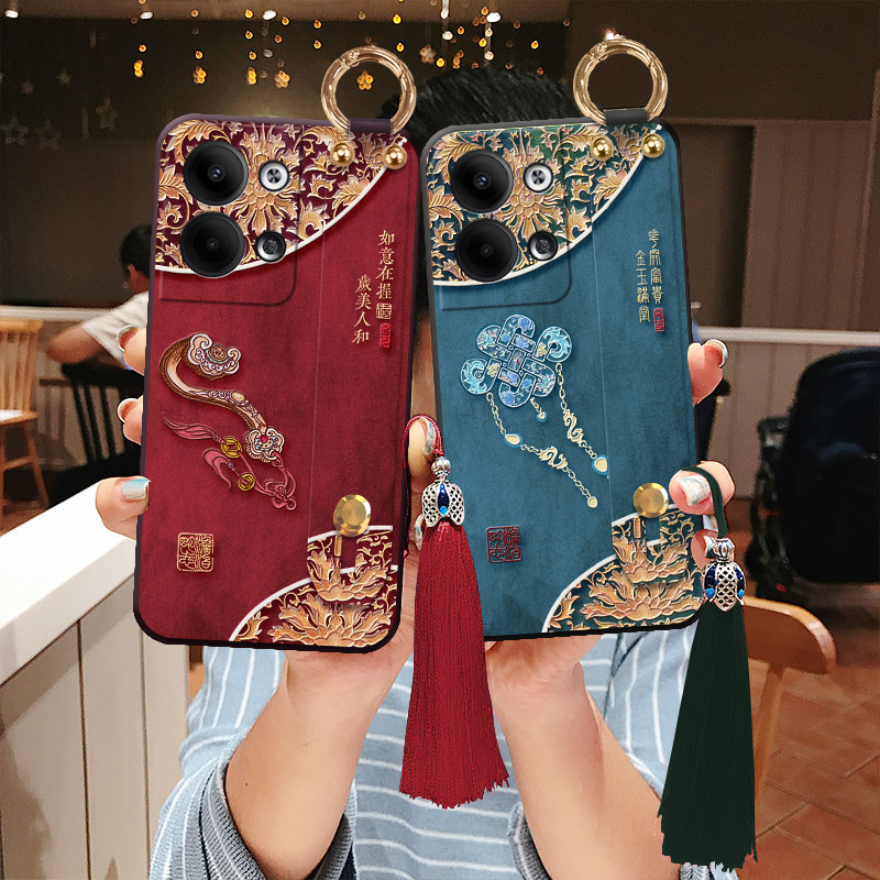 适用oppo立体浮雕如意腕带手机壳