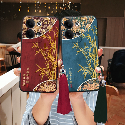 适用oppo立体reno14浮雕reno13竹子reno12平安reno11手机壳findx8s+高级感x9大气ultra妈妈10吉祥防摔pro软壳