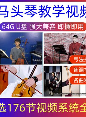 马头琴视频教程中老年学马头琴零基础入门到提高初学进阶教学U盘