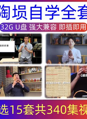 陶埙视频教程入门到精通自学陶埙演奏基础初级教学初学者全套U盘