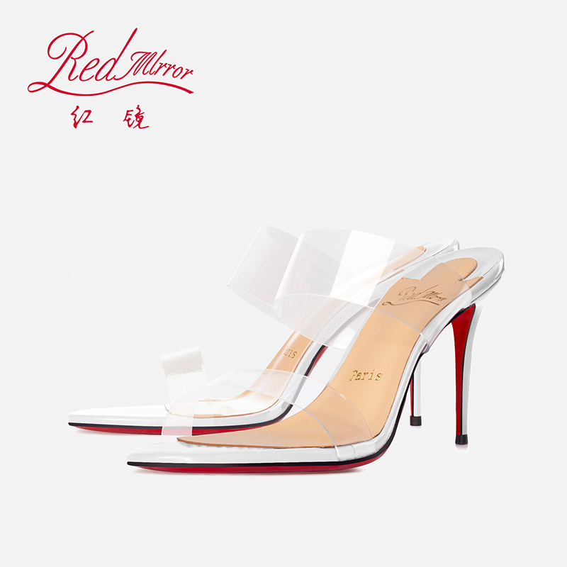 一字带凉鞋PVC透明带拖鞋