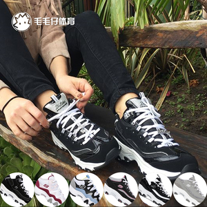 skechers斯凯奇D'Lites 3.0黑白休闲跑鞋时尚运动女鞋厚底老爹鞋