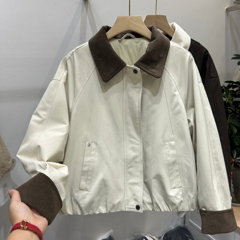 设计感宽松百搭夹棉工装夹克上衣