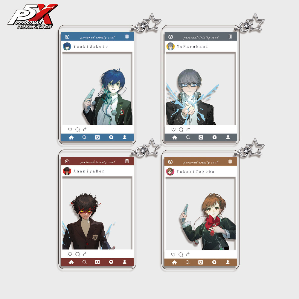 女神异闻录合影卡透卡鸣上悠雨宫莲结城理岳羽由加莉动漫周边