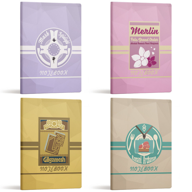 魔兽战线玛修梅林金固吉尔伽美什学生学习笔记本记事本动漫周边