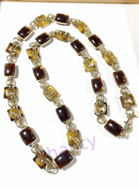 TALB*OTS醋酸环扣毛衣链可双层