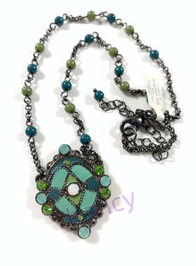 LIASOPHIA宫廷风珐琅短款项链女