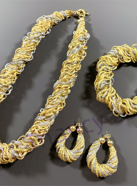 FL打标耳环项链手链3件套