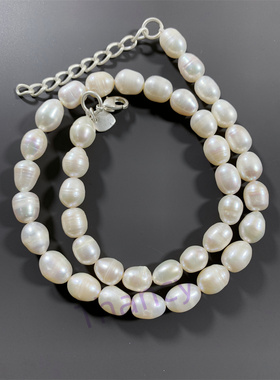 SD打标淡水珍珠短款锁骨链