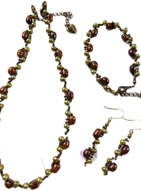 BJ打标巴洛克天然珍珠套装