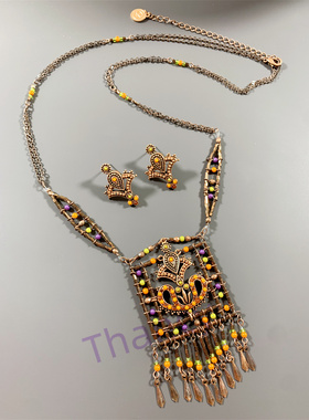 品牌打标复古玫瑰金两件套