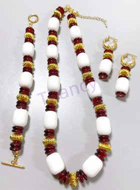 JoanRivers琉璃石头项链耳环手链