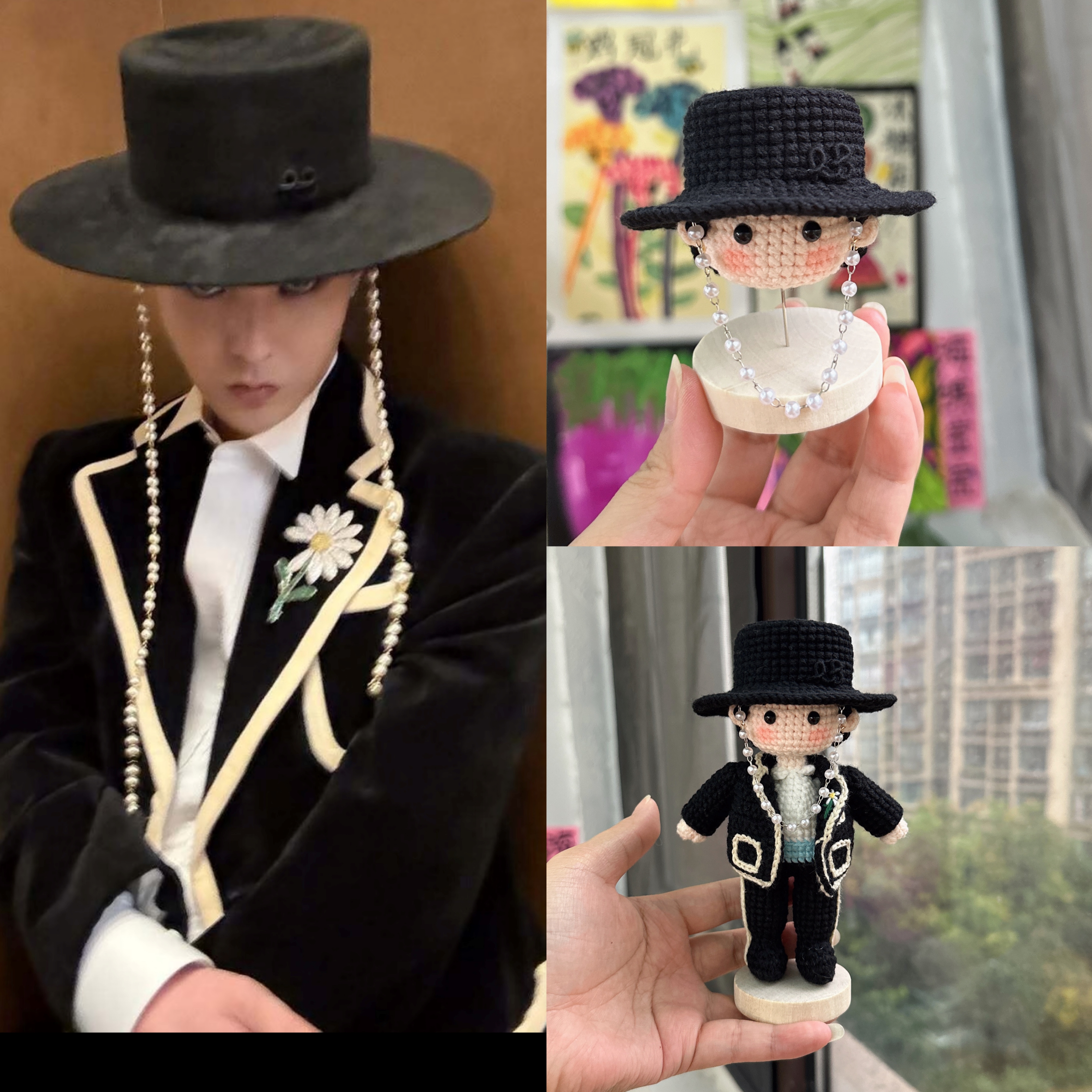 成品手工毛线钩织GD造型玩偶娃娃挂件摆件权志龙应援物料个性礼品