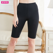 打底裤 黑色短裤 女士保暖安全裤 秋冬棉5分短款 中裤 防走光五分中厚