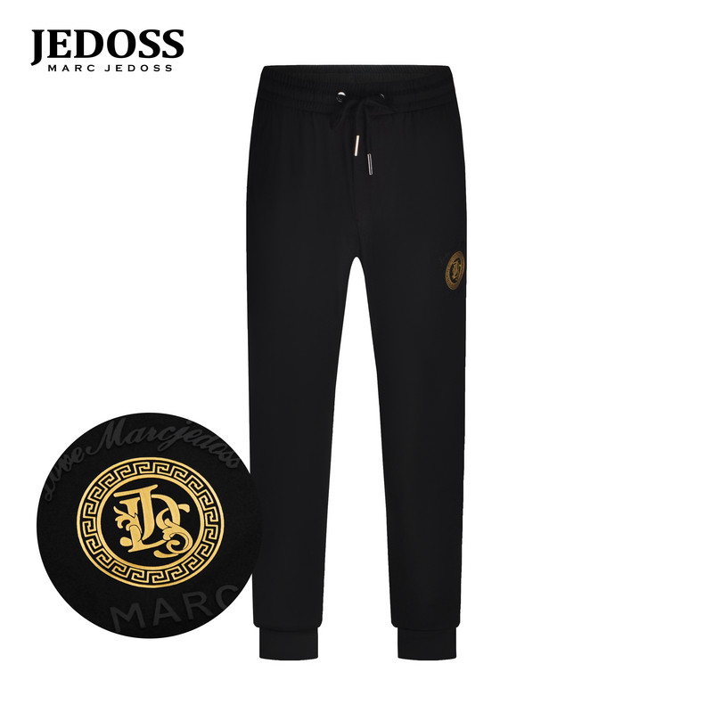 JEDOSS/爵迪斯男装2025春夏新款简约烫金厚板胶印九分针织裤06ZH