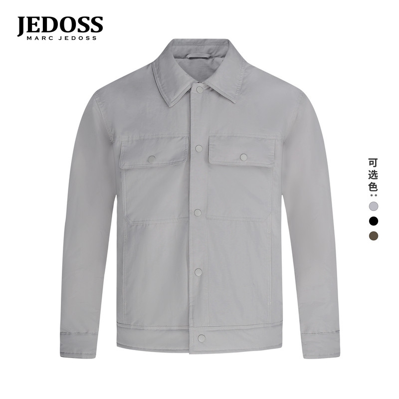 JEDOSS/爵迪斯男装2025秋冬专柜新款复古商务通勤口袋短羽绒服018