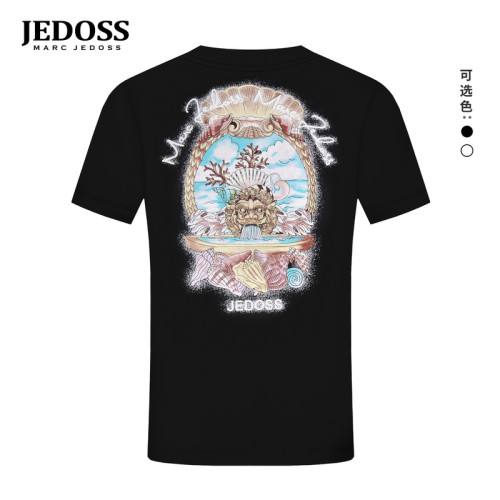 JEDOSS/爵迪斯男装2026夏季专柜新款立体海景胶印短袖T恤潮BZ251