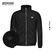 秋冬新款 JEDOSS 爵迪斯男装 简约金属章仔白鸭绒立领羽绒服148