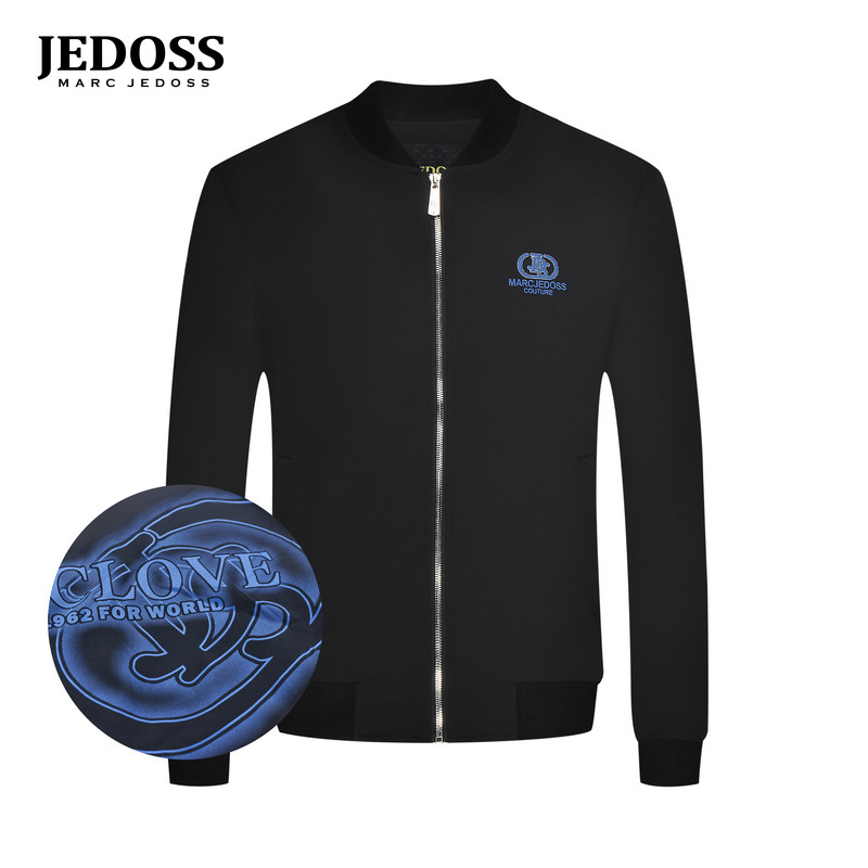 JEDOSS/爵迪斯男装秋冬专柜新款立体光晕胶印夹克外套HF215