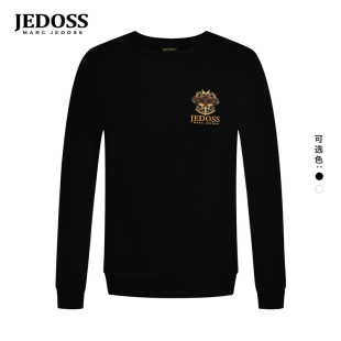 简约金线刺绣烫钻套头长袖 初秋新款 卫衣073 爵迪斯男装 JEDOSS