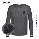 针织衫 JEDOSS JS858 简约LOGO绣标修身 长袖 爵迪斯男装 秋冬新款